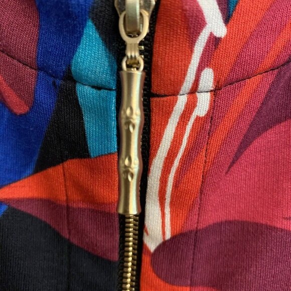 Tommy Bahama Red Tropical Lily Print Short Sleeve Dress L Tencel/Nylon Blend - Picture 10 of 14